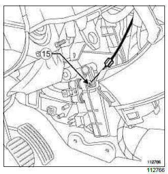 Renault Clio. Air mixing cable: Removal - Refitting