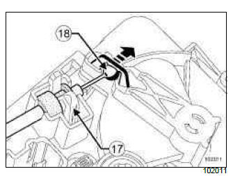 Renault Clio. Air mixing cable: Removal - Refitting