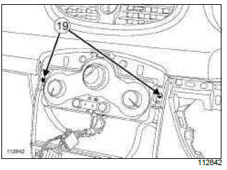 Renault Clio. Air mixing cable: Removal - Refitting