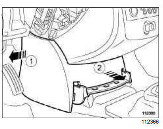 Renault Clio. Air mixing cable: Removal - Refitting