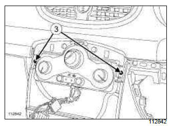 Renault Clio. Air mixing cable: Removal - Refitting