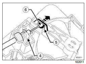 Renault Clio. Air mixing cable: Removal - Refitting