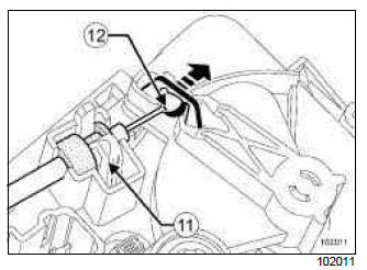 Renault Clio. Air mixing cable: Removal - Refitting