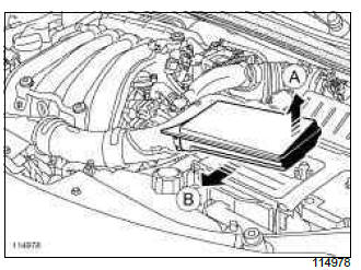 Renault Clio. Air resonator: Removal - Refitting