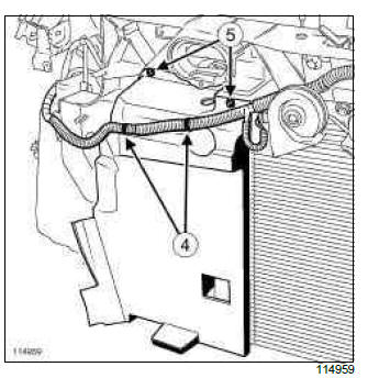 Renault Clio. Air resonator: Removal - Refitting