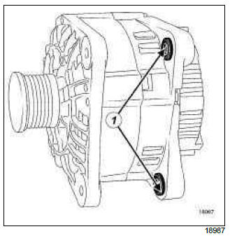 Renault Clio. Alternator: Removal - Refitting