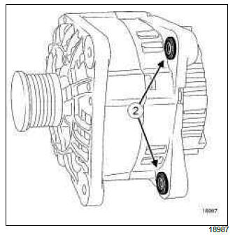 Renault Clio. Alternator: Removal - Refitting