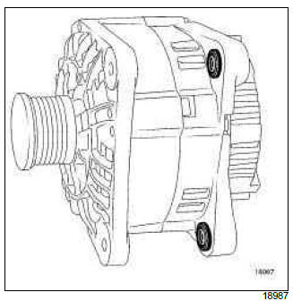 Renault Clio. Alternator: Removal - Refitting