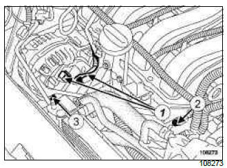 Renault Clio. Alternator: Removal - Refitting