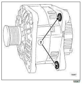 Renault Clio. Alternator: Removal - Refitting