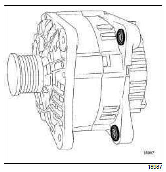 Renault Clio. Alternator: Removal - Refitting