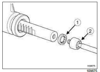 Renault Clio. Axial ball joint linkage: Removal - Refitting