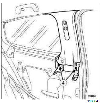 Renault Clio. B-pillar upper trim: Removal - Refitting