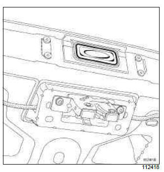 Renault Clio. Tailgate opening switch: Removal - Refitting