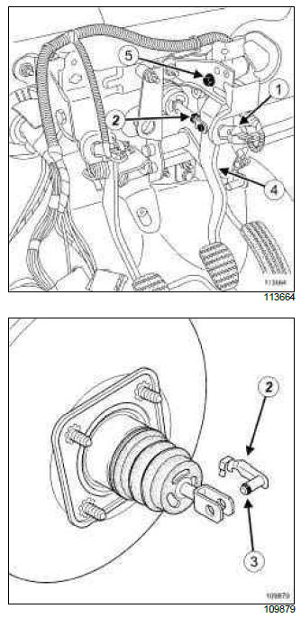 Renault Clio. Brake pedal