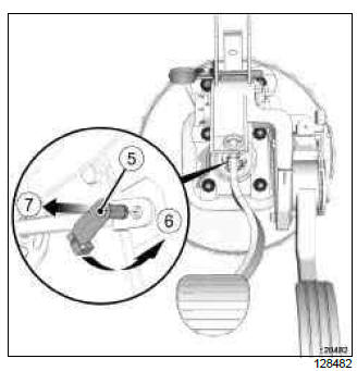 Renault Clio. Brake pedal