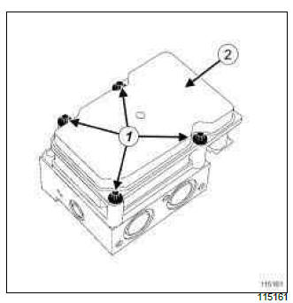 Renault Clio. Braking computer: Removal - Refitting