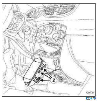 Renault Clio. Computer: Removal - Refitting