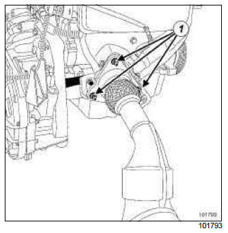 Renault Clio. Catalytic converter: Removal - Refitting