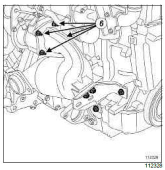 Renault Clio. Catalytic converter: Removal - Refitting