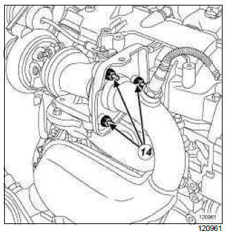 Renault Clio. Catalytic converter: Removal - Refitting