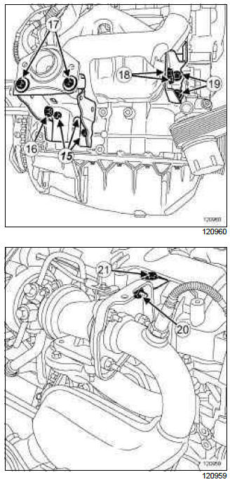 Renault Clio. Catalytic converter: Removal - Refitting