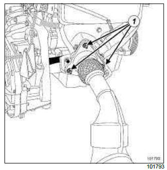 Renault Clio. Catalytic converter: Removal - Refitting