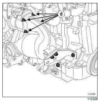 Renault Clio. Catalytic converter: Removal - Refitting