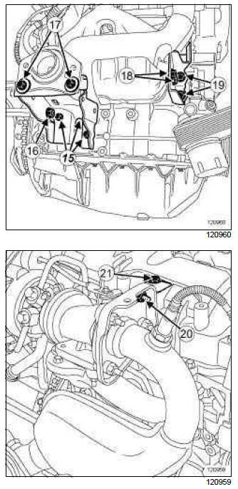 Renault Clio. Catalytic converter: Removal - Refitting