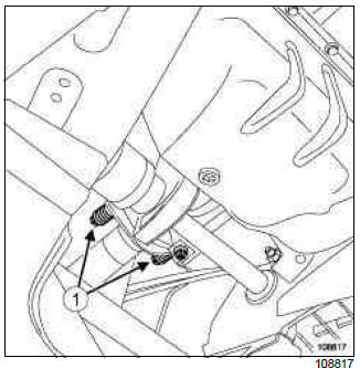 Renault Clio. Catalytic pre-converter: Removal - Refitting