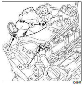 Renault Clio. Catalytic pre-converter: Removal - Refitting