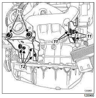 Renault Clio. Catalytic pre-converter: Removal - Refitting