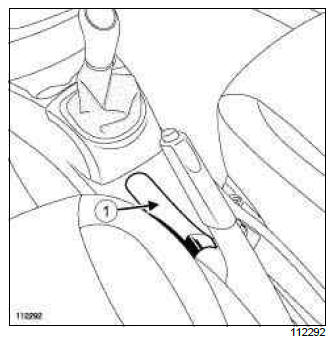 Renault Clio. Centre console: Removal - Refitting