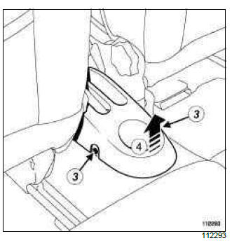 Renault Clio. Centre console: Removal - Refitting