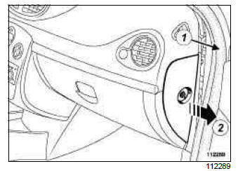 Renault Clio. Glovebox: Removal - Refitting