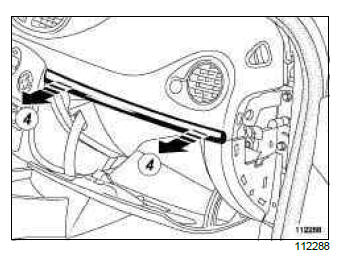 Renault Clio. Glovebox: Removal - Refitting