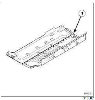 Renault Clio. Centre floor, side section