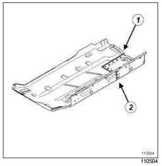 Renault Clio. Centre floor, side section