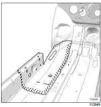 Renault Clio. Centre floor, side section