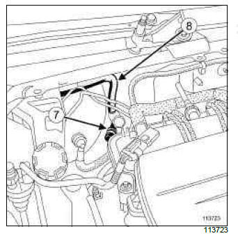 Renault Clio. Clutch master cylinder: Removal - Refitting