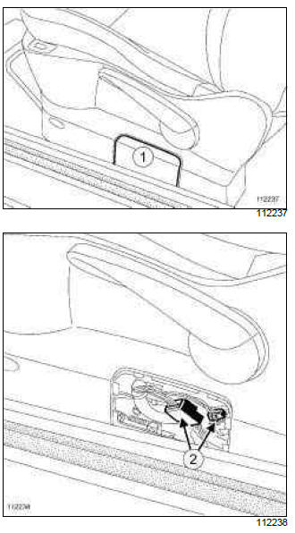 Renault Clio. Complete front seat: Removal - Refitting