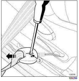 Renault Clio. Complete front seat: Removal - Refitting