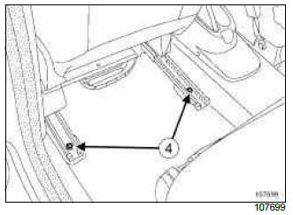 Renault Clio. Complete front seat: Removal - Refitting