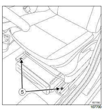 Renault Clio. Complete front seat: Removal - Refitting