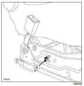 Renault Clio. Complete front seat: Removal - Refitting