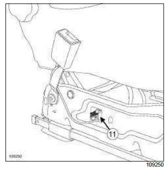 Renault Clio. Complete front seat: Removal - Refitting