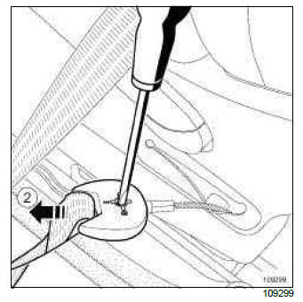 Renault Clio. Complete front seat: Removal - Refitting