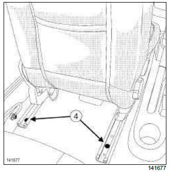 Renault Clio. Complete front seat: Removal - Refitting