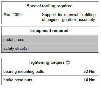 Renault Clio. Complete rear axle system: Removal - Refitting