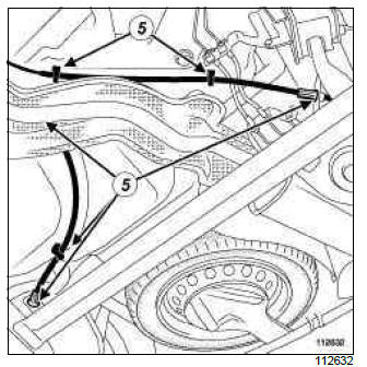 Renault Clio. Complete rear axle system: Removal - Refitting